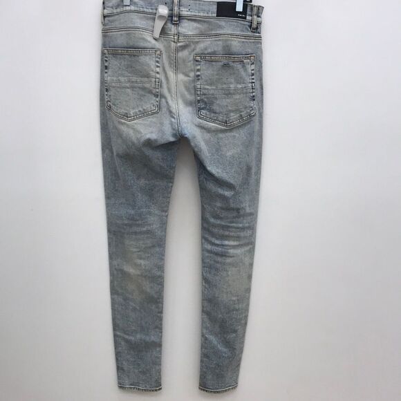 AMIRI Blue Skinny Distressed Jeans - Picture 12 of 16